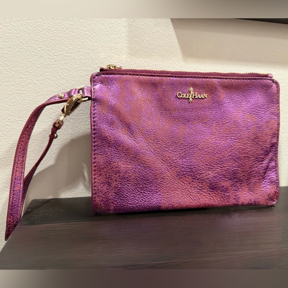 Cole Haan Purple Clutch with Wristlet